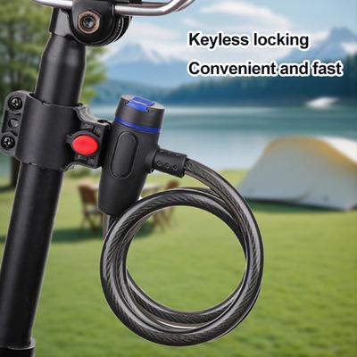 Bicycle Bike Lock with Keys Rust Resistant Scratch-Proof Anti-theft Universal MTB Road Bike Steel Wire Chain Lock