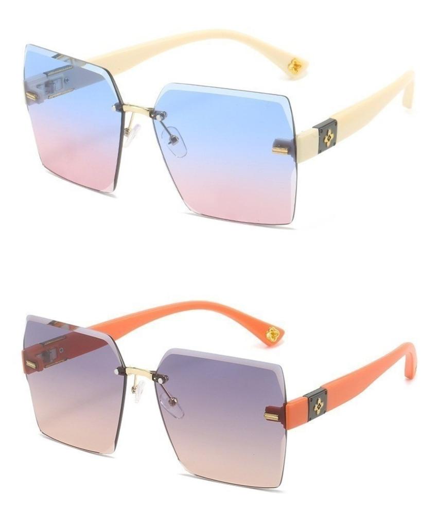 Korean Square Frameless Frame Gradient Lens Sunglasses Women/Men