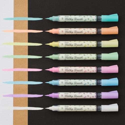 Pentel Color Brush Pen Milky Brush 8 Colors GFH-P8ST