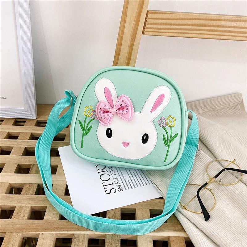 Mouse And Rabbit Shoulder Bag Adjustable Shoulder Strap Childrens Zipper Design