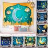 Mubarak Eid Gobelin Måne Stjerne Vegghengt Dekor Muslim Ramadan Kareem Mubarak