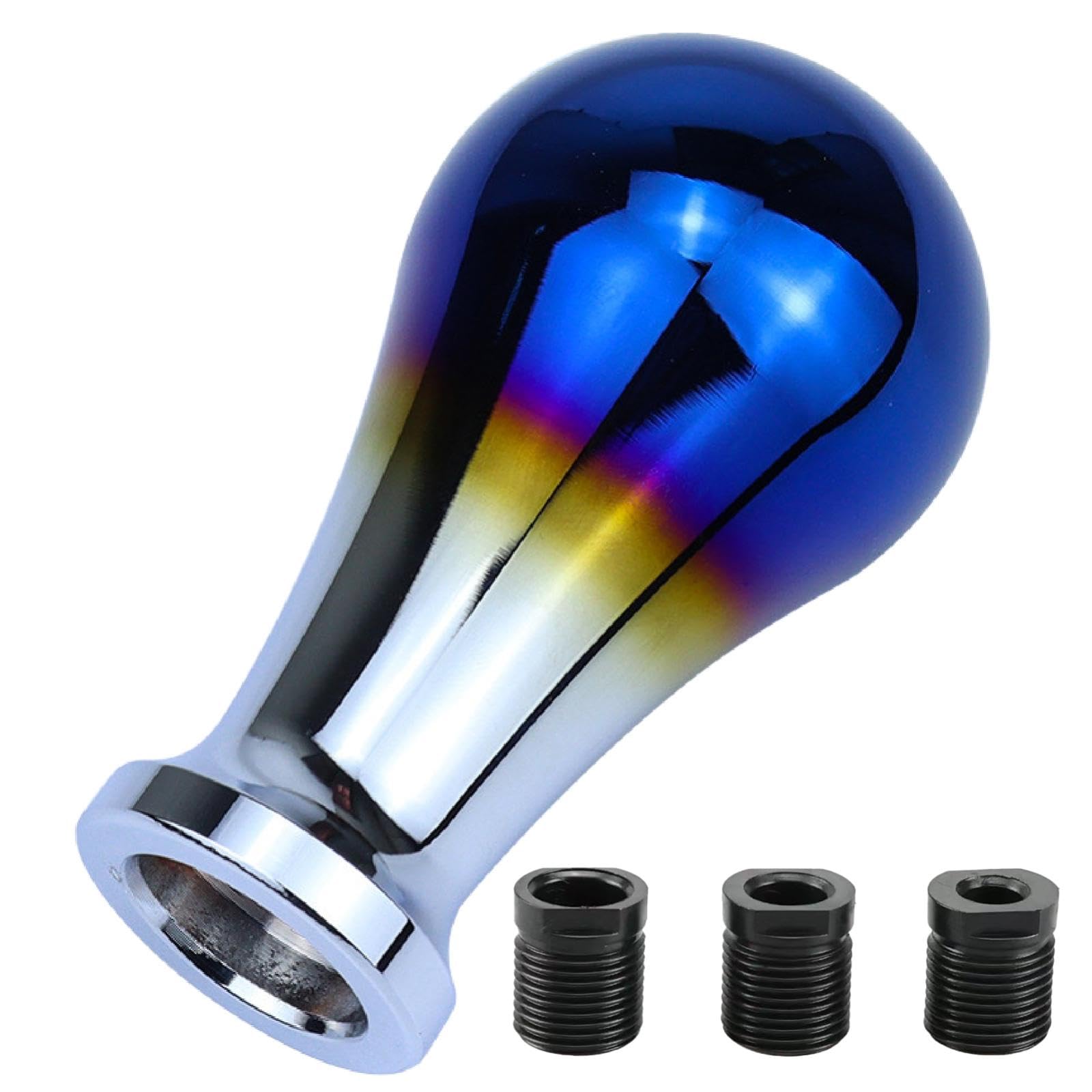 

Saki&Masa Shift Knob Gear Ball Axle Shape Blue Titanium Tone Adapter Universal MT AT Car Auto Light Truck Custom