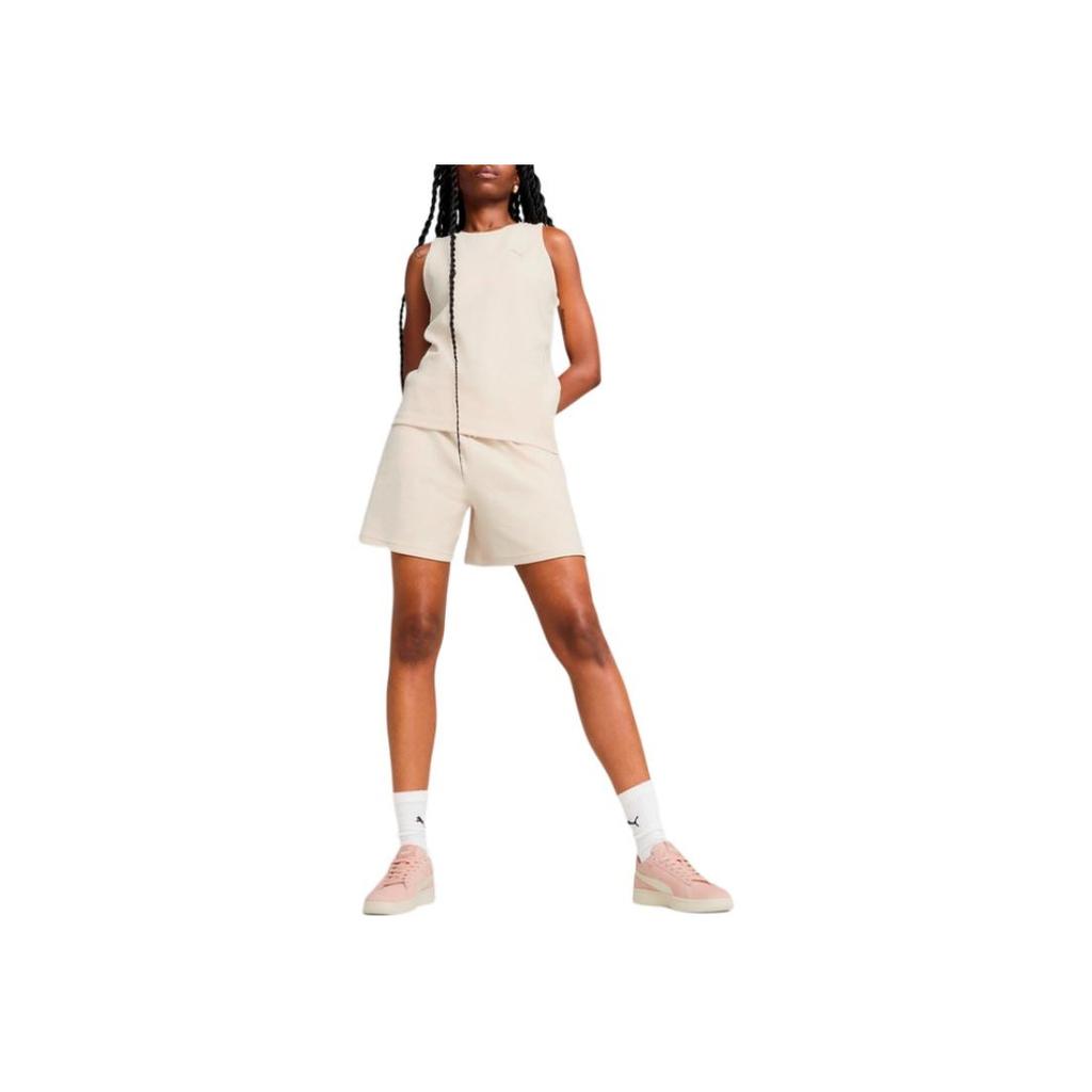 Puma Breathable Comfortable Three-Quarter Casual Shorts Women shorts Beige 687715-87