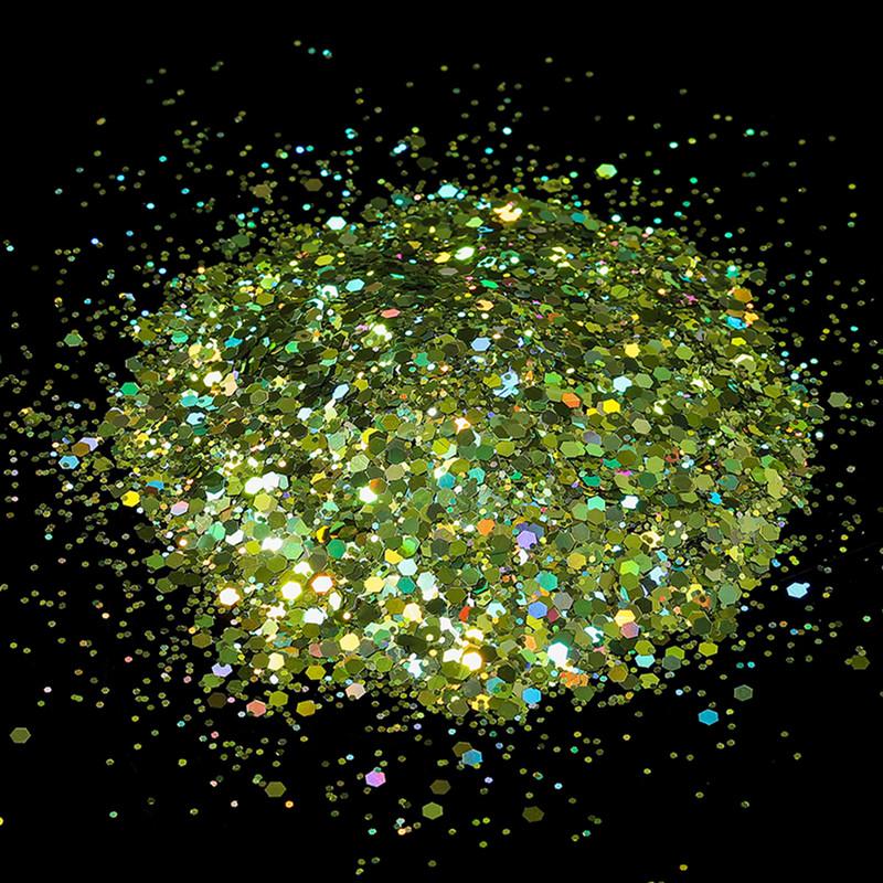 10g Holographic Hexagon Chunky Glitter Epoxy Resin Filler Flakes Laser Sparkly Sequins for DIY Epoxy Resin Nail Art Fillings