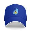 Saint Lucia Flag Baseball Cap  Outdoor Gym Breathable Trucker Hat Men Women Y2k Cool Custom Logo Snapback Cap