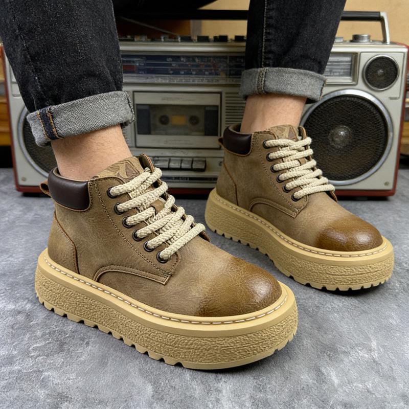 Autumn and winter new high-top Martin boots thick-soled heightening retro casual boots 39