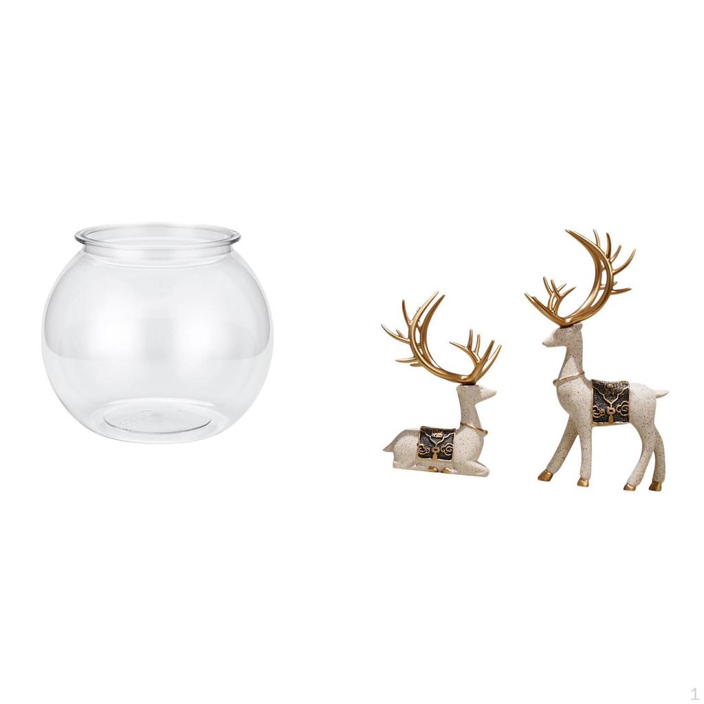 Transparent Small Fish Tank Clear Household Ornament DIY Bowl Vase Table Bedroom Desktop Living