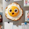 2D Flat Egg Fridge Magnet Simulation Cartoon Magnetic Fridge Sticker White Yolk Design Kitchen Decoration Magnet