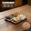 Japanese Style Vintage Divided Fruit Bowl with Lid Home Living Room Nuts Candy Biscuit Storage Bowl Square Fruit Tray Home Decor