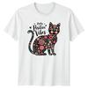 Only Positive Vibes T-Shirt Motivational Cat Birthday Gift For Him And Her