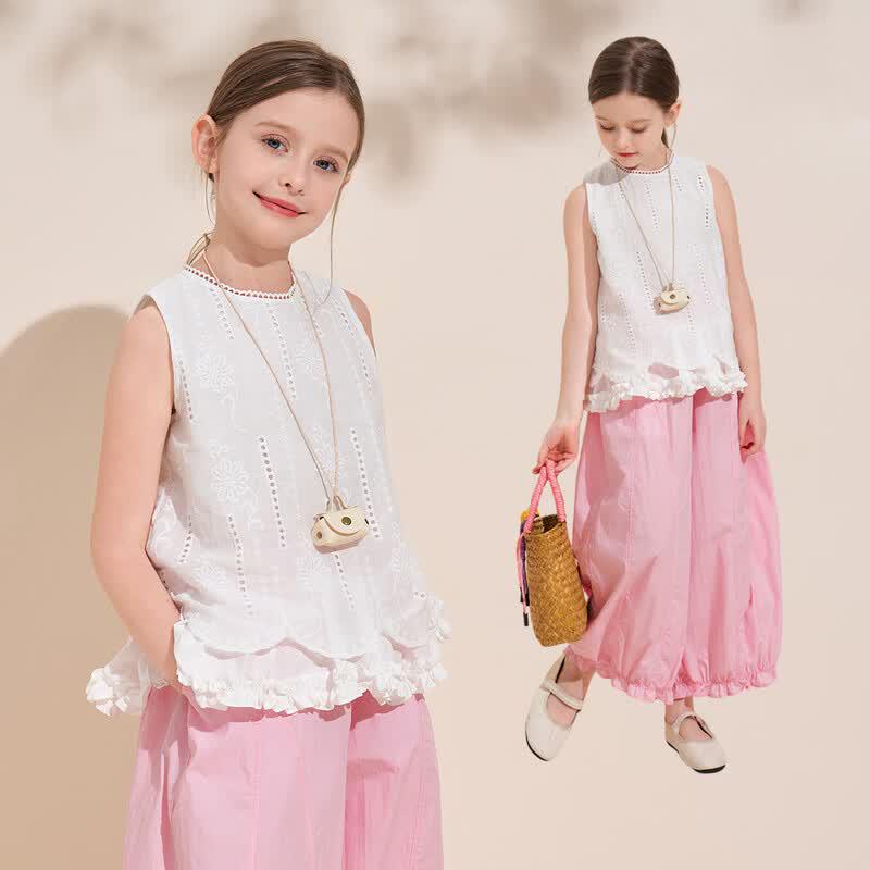 Montagut Girls Embroidered Lace Set 160