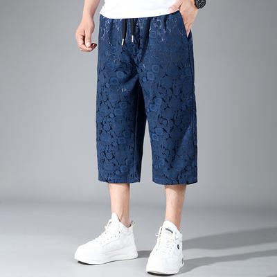 Pantaloni de Vară pentru Bărbați Mărimi Mari 4XL-10XL, Oversize, Lungime Până la Gambă, Modă Strădală, Talie Elastică, Pantaloni Scurți