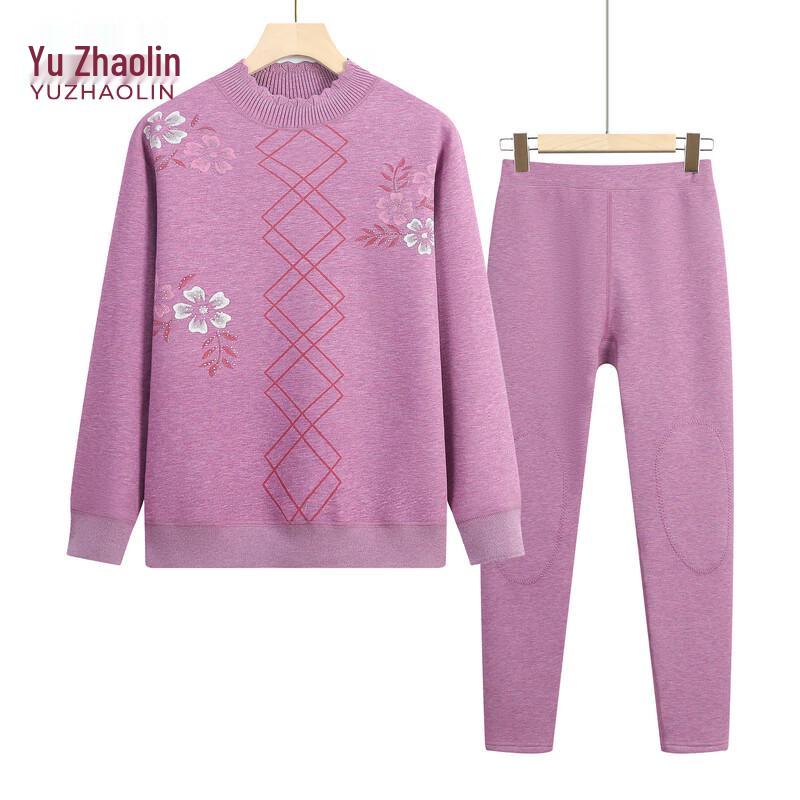 YUZHAOLIN Women's Fleece Lined Thermal Underwear Set for Elderly