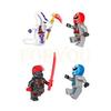 Ninja Kampf Bausteine Ninja Actionfigur Set 24er-Pack Phantom Serie Konstruktionsspielzeug für Kinder