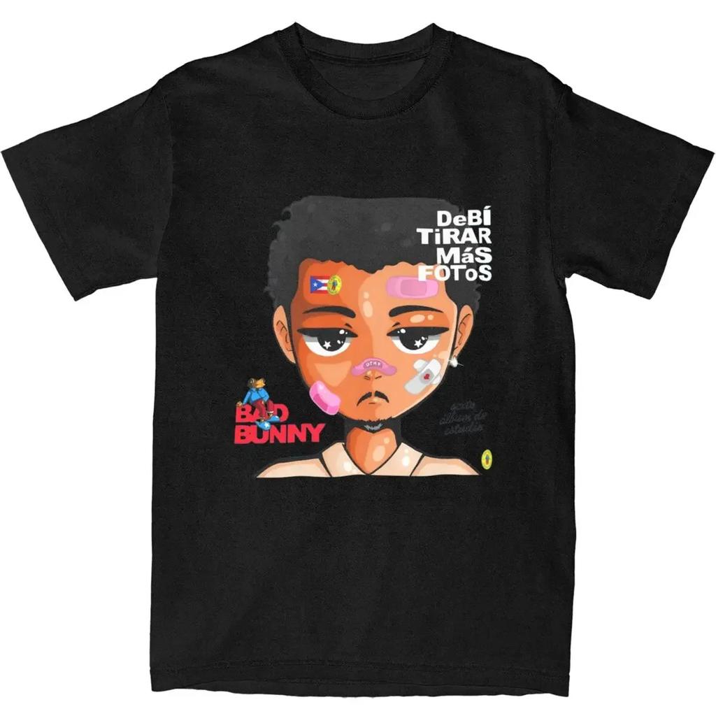 DTMF with Bear Cartoon Debi Tirar Mas Fotos Printing Bad Bunny Hippe Women T Shirt Summer T Shirts Cotton Tshirt for Men Top Tee
