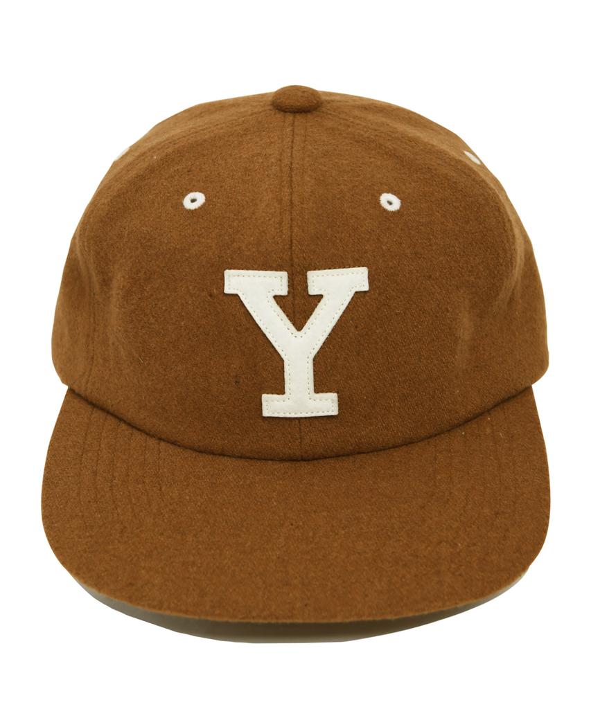 YALE Wool Leather Strap Cap_Brown