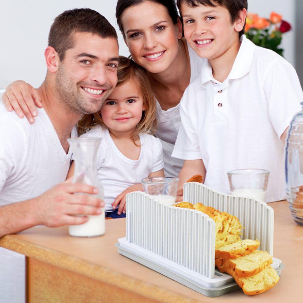 Adjustable Width Manual Bread Slicer with Bread Crumb Tray Bread Slicing Plate  Kitchen