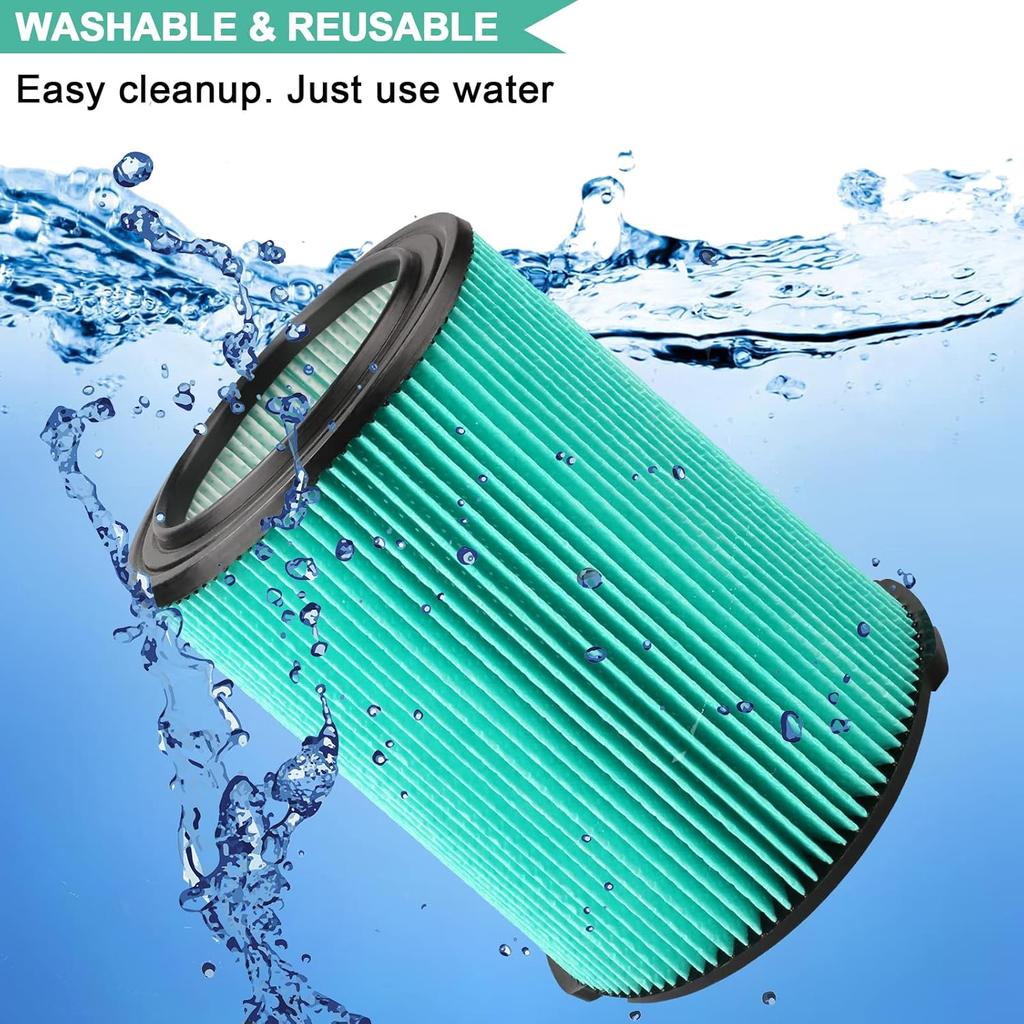 PIGUOAT 2 szt. Filtr zamienny 5-warstwowy VF6000 do odkurzaczy Ridgid 5-20 galonów do pracy na mokro i na sucho WD5500 WD0671 WD6425 WD7000 WD1280 WD1851 WD1680 WD1956 RV2400A