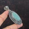 Amazonite Pendant A One Quality Gemstone Jewelry 925 Sterling Silver Pendant Handmade Jewelry Vintage Pendant Silver Jewelry Gift For Mother