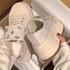 Sheepskin version~ thick-soled inner height-increasing canvas women's shoes, small white shoes, low-top autumn and winter new star casual board shoes