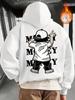 Urban‑figure Men Hoodie Trendy Back‑view Dancer Figure Street‑script‑themed Motif Print Pullover For Soft Relaxed Casual Street Wear