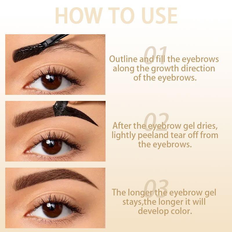 Qiciy Peel Off Eyebrow Gel Long Lasting Waterproof Smudge Proof