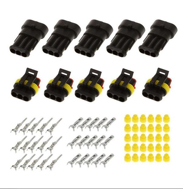 30 Set 1/2/3/4/5/6 Pin Way Car Off-Road Sealed Electrical Wire Connector Plug