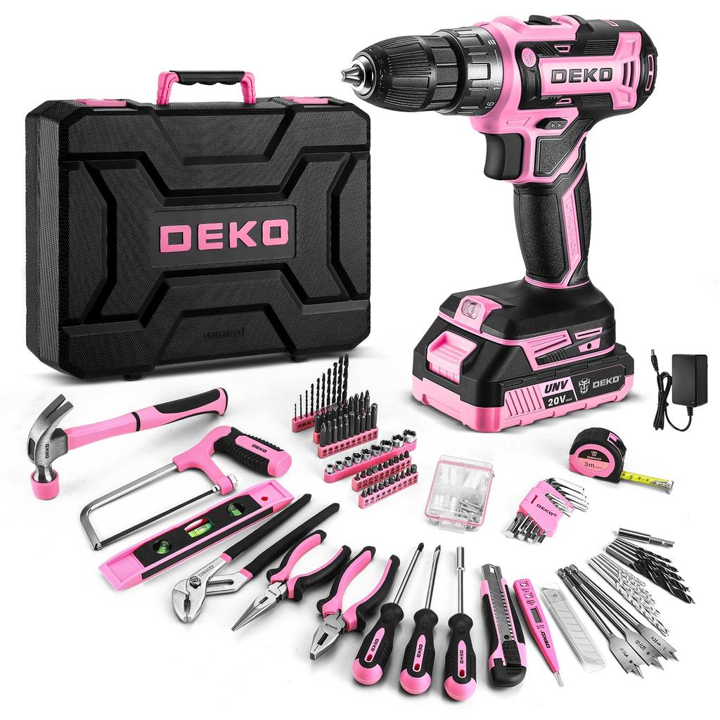 20V electric tool home tool household tool DIY work tool furniture home repair tool comes with a convenient storage case [Includes drill] 186-piece