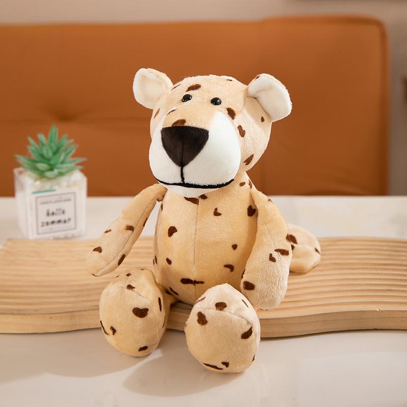 8" Cartoon Forest Animal Plush Toys: Elephant, Lion, Fox, Raccoon - Small Custom Cloth Dolls