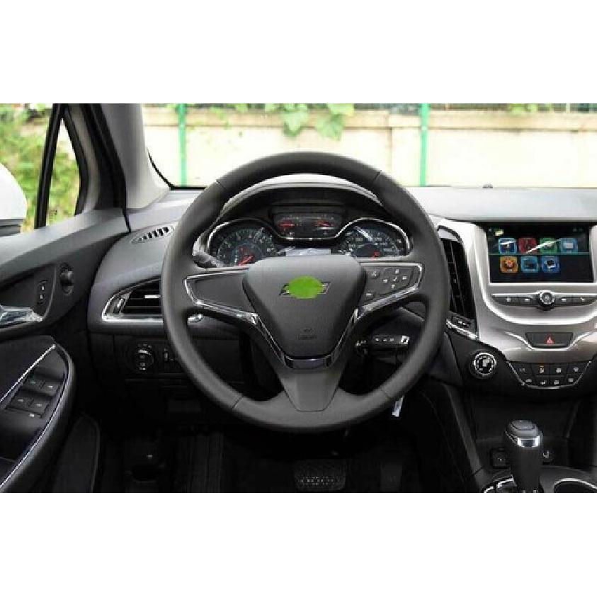 For Chevrolet Cruze 2016-2019 Carbon Fiber Steering Wheel Strip Cover Frame Trim