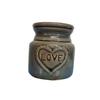 Brûle-parfum Décoratif - Love - Céramique - Gris - 8 Cm