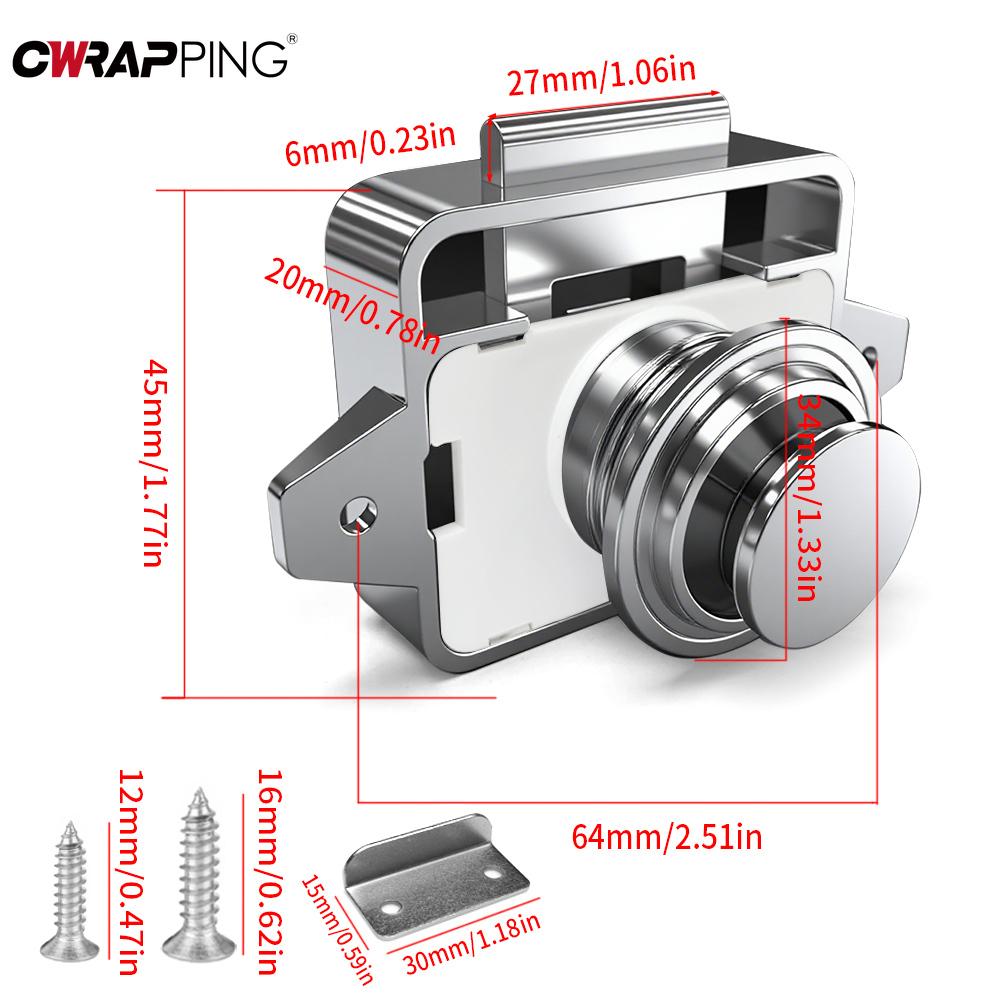 1/3/5 Stück Druckknopfriegel Schranktürfangriegel Schlüssellose Schrankschlösser Wohnmobil Yacht Wohnwagen Wohnmobil Wohnwagen Boot Schubladenzubehör