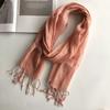 Japan And Korea Small Fresh Linen Solid Color Scarf 25 Colors, Long-Term Stock, Support