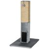 Cat Scratching Post with 2 Toy Balls and Brush, Made of Wood, Jute and Plush, 59.5x39x79 Cm, Grey