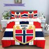 Norway national football logo Pattern Bedding Home Decoration Birthday Gift (1 * duvet cover + 2 * pillowcase, without core),fan merchandise.