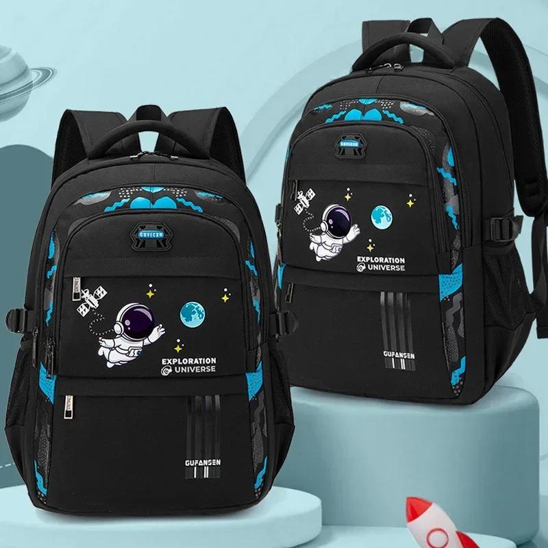 New Kids Backpack Cartoon Astronaut Teenages Schoolbag Primary Waterproof Backpack Boys Girls Orthopedic Mochila Infantile