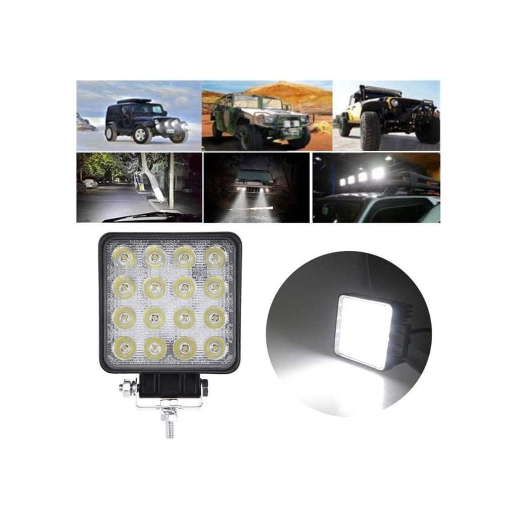 APSMOTIV Tractor LED Work Light, Spot & Flood Light Off APSMOTIV 16 LED Work Light Bar For, Ford, Trucks, Boats Spot, Tractor | 12V-24V Aluminum