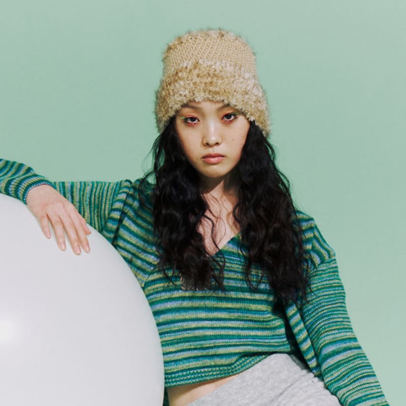 

MISU A BARBE FURRY HAT BEIGE beige