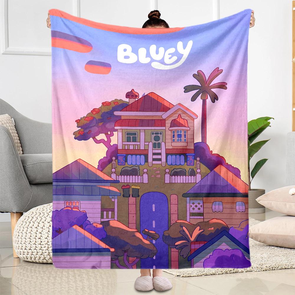 Bluey Friends Adventure Blanket Soft & Cozy Perfect for Picnics Office Bed for All Occasions Modern Style Unique Gift for Family and Friends Camping