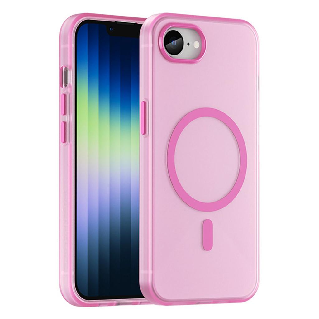 For iPhone 16e Case Compatible with MagSafe Slim Matte Translucent TPU+PC Phone Cover