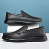 FashionGenuine Leather Casual Shoes for Men Handmade Platform Walking Shoes Leisure Walk Male Outdoor Footwear Hot Sale Slip On Loafers