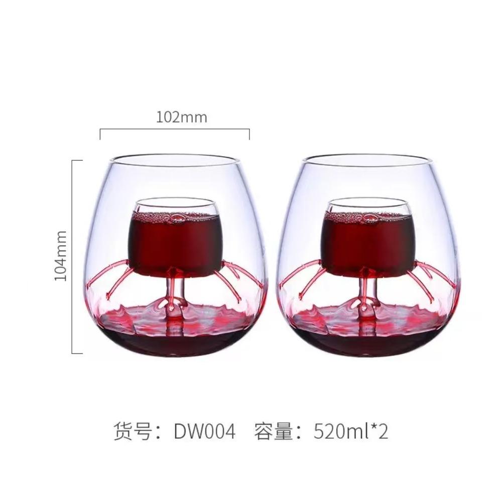 Light Luxury High Priced Glass Red Wine Glass Gift Box Set Short Sobering Device Birthday Gift Wedding Gift for Friend