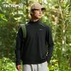 YX-2023 Autumn/Winter Quick-Dry Couple's Stand Collar Long-Sleeve T-Shirt with Thin Fleece - High Elasticity Men's Style