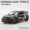 AAAX1 1 32 Honda Civic Type-R Super Modified Sport Car Alloy Metal Diecast Model Car Computer Desktop Ornaments Toys for Children