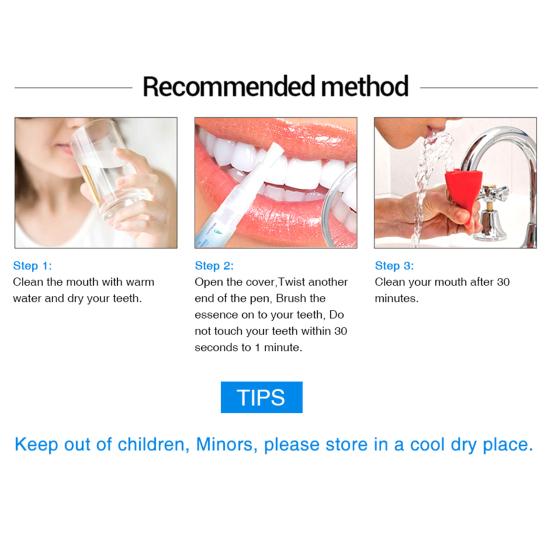 4ml Teeth Whitening Pen Stain Remove Protect Gum Teeth Repair Quick Acting Teeth Whitening Pen for Beauty