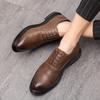 Men’s Brogues Dress Formal Leather Business Derby Shoes Wingtip Tuxedo Wedding Blazers Saddle Shoes Large Size