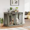 Dog Crate Furniture for Large Dogs, Double Dog Cage for Small Dogs, with Divider - Grey