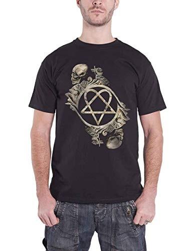 Him Unisexs Bone Sculpture Short Sleeve TShirt Black Small S