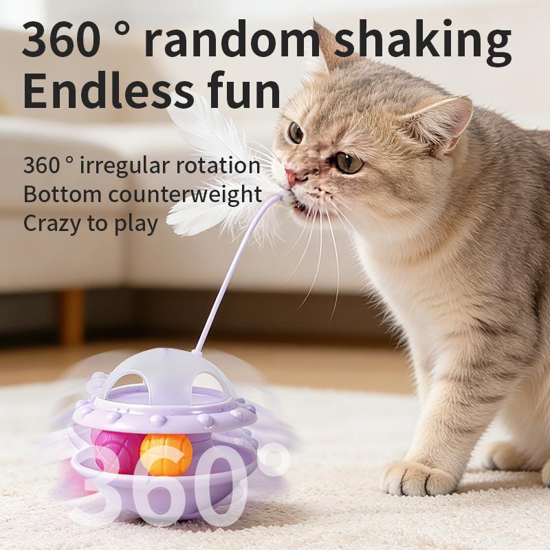 2026 New Style Cat Tumbler Toy Dancing Feather Cat Wand Toy With Feather and Catnip Cat Ball Toy