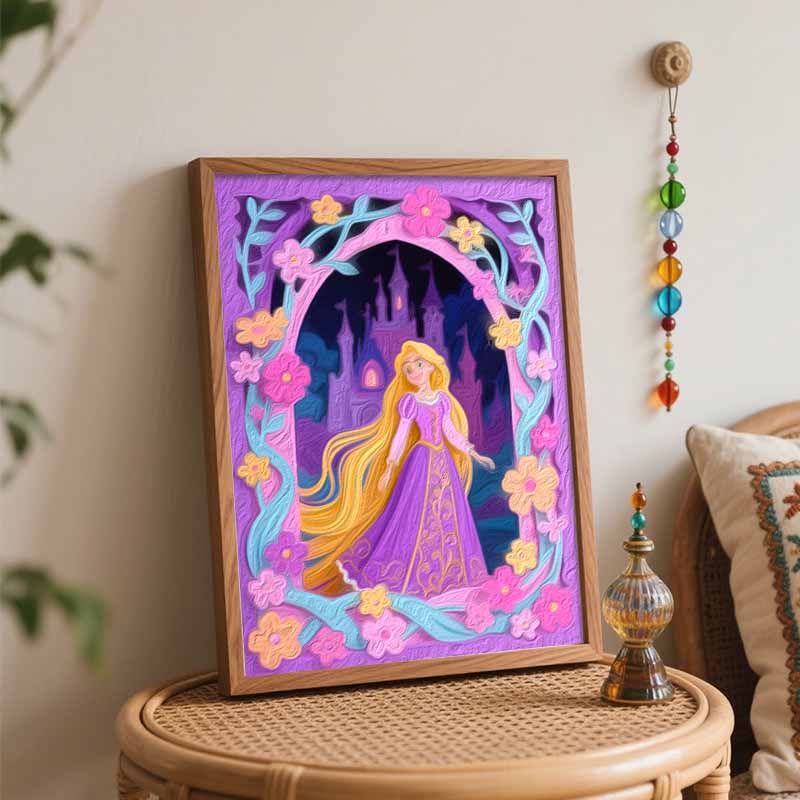 Disney Rapunzel Oil Painting Hand Painting Art Kit Coloring Painting Handmade Diy Home Decoration Gift